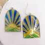 Large Statement Sunrise Earrings, Clay And Resin, thumbnail 2 of 5