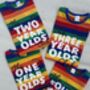Bright Rainbow Birthday Club Kids T Shirt, thumbnail 2 of 2