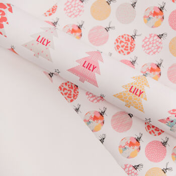 Personalised Christmas Tree Wrapping Paper, 4 of 6