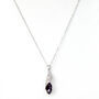 Pointed Teardrop Crystal Pendant Necklace, thumbnail 6 of 7