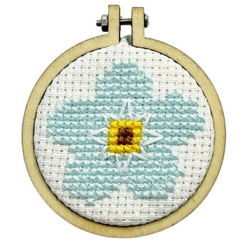 Forget Me Not! Mini Matchbox Cross Stitch Kit, 3 of 6