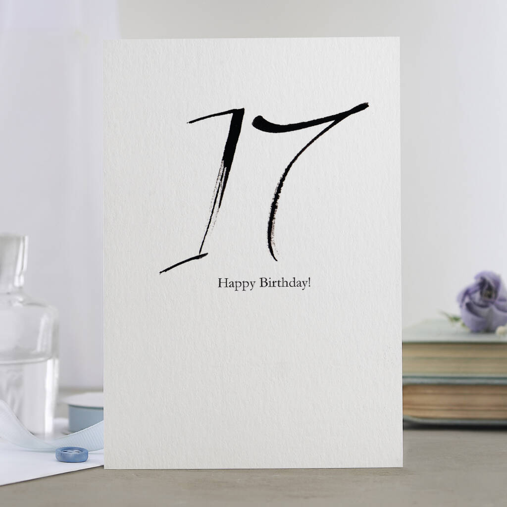 Image of 17th Birthday Card '17 Happy Birthday!'