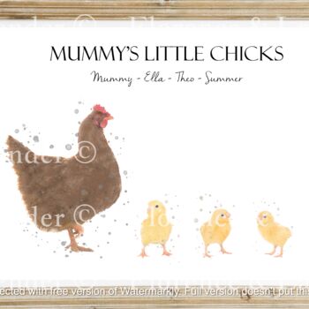 Personalised Chicken Family Print, 4 of 6