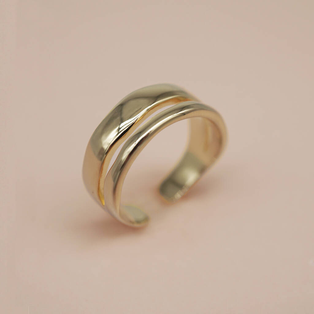 Adjustable Band Ring, Gold Plated Or Sterling Silver By Nikita By Niki ...