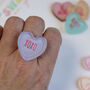 Love Heart Acrylic Ring, thumbnail 1 of 9