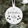 Personalised Pet First Christmas Ceramic Ornament Gift, thumbnail 3 of 7