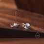 Sterling Silver Tiny Snail Stud Earrings, thumbnail 6 of 12