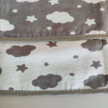 Personalised Brown Cloud Star Baby Blanket, 3 of 7