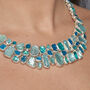 Aquamarine And Apatite Gemstone Sterling Silver Necklace, thumbnail 2 of 2