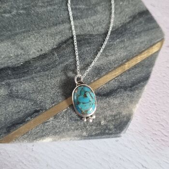 Handmade Turquoise And Silver Necklace, 4 of 5