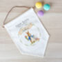 Personalised Easter Bunny Linen Flag, thumbnail 2 of 3