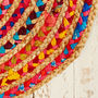Multicoloured Recycled Jute And Cotton Oval Rug, thumbnail 3 of 5