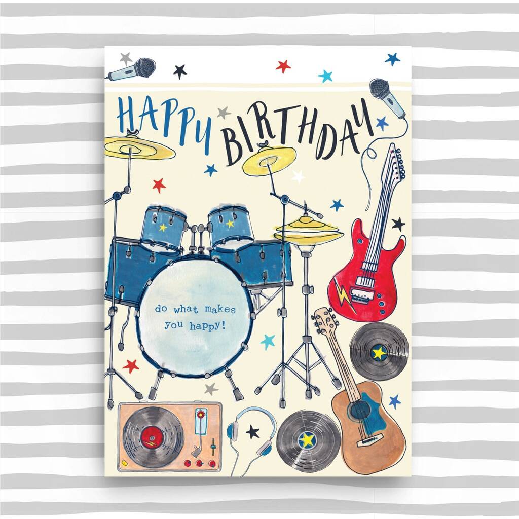 Birthday Card For Friends Music Theme By Molly Mae ...