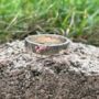 Hammered 5mm Ring In Sterling Silver, thumbnail 2 of 6