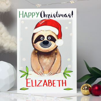 Personalised Sloth Relation Christmas Card, 6 of 10