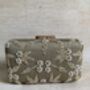 Gold Handcrafted Pearl Rectangular Clutch Bag, thumbnail 4 of 7