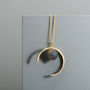Titanium Druzy Quartz Crescent Necklace, thumbnail 1 of 7