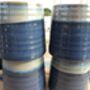 Set Of Four Reactive Glaze Brûlée Mugs In Denim, thumbnail 6 of 8