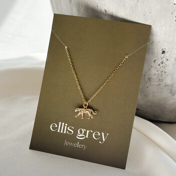 The Wildlife Collection Leopard Pendant Necklace, 2 of 3