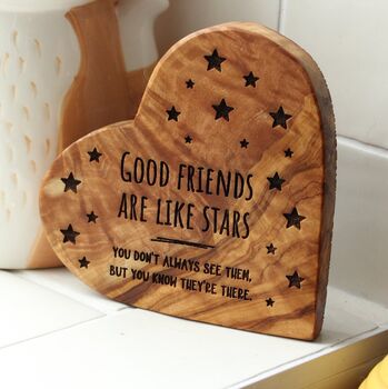 Personalised “Good Friends Are Like Stars” Wooden Plaque – Friendship Gift, 5 of 6