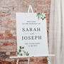 Green Eucalyptus Personalised Wedding Welcome Sign, thumbnail 1 of 4