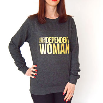 'Gindependent Woman' Ladies Sweatshirt, 2 of 3