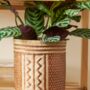 Woven Natural Straw Copper Basket, thumbnail 4 of 6