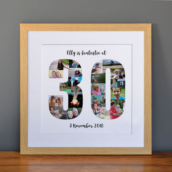 Personalised 30th Birthday Photo Collage, 3 of 8