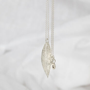 Sterling Silver Textured Palm Pendant, 3 of 9
