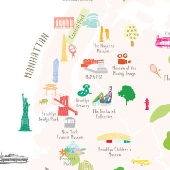 Normal Map Of New York City Boroughs Art Print 