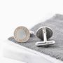 Personalised Rose Gold Plated And Sterling Cufflinks, thumbnail 1 of 3