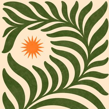 Fleurs Au Soleil, Floral Bohemian Plant Art Print, Flower Sun Poster, 3 of 3