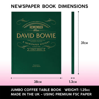 David Bowie Personalised Gift Music Legend Book, 8 of 12