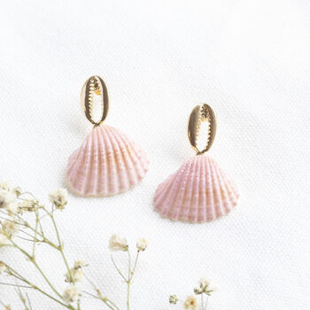 Pink Shell Drop Earrings, 5 of 7