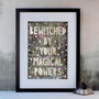 'Bewitched By Your Magical Powers' Halloween Print, thumbnail 1 of 4