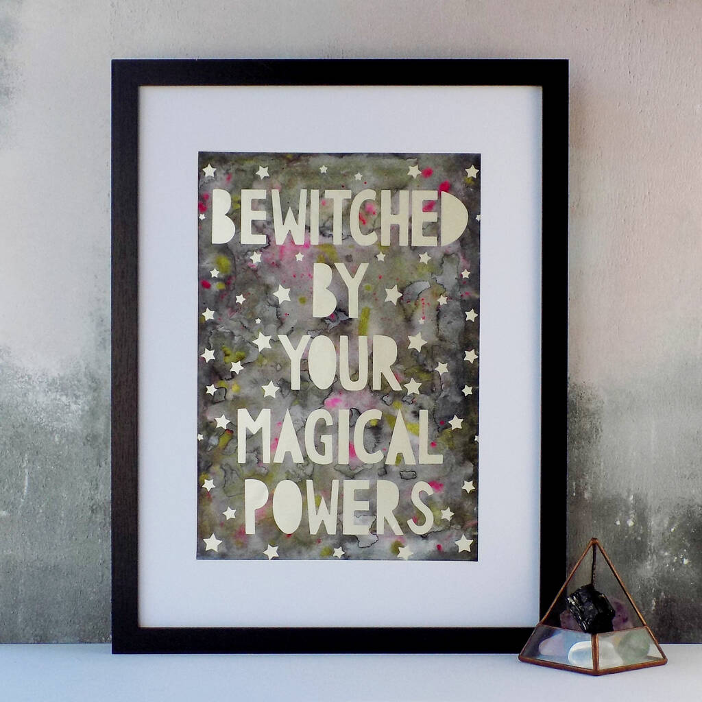 'Bewitched By Your Magical Powers' Halloween Print, 1 of 4