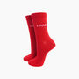 Lover Combed Cotton Glitter Socks In Red, thumbnail 1 of 3