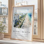 City Landmark Poster For Miami Beach Florida, thumbnail 2 of 7