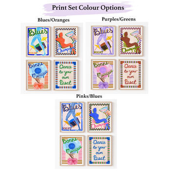 Set Of Four Music Wall Art Prints – Retro Jazz And Cocktail Inspired Art, 5 of 12