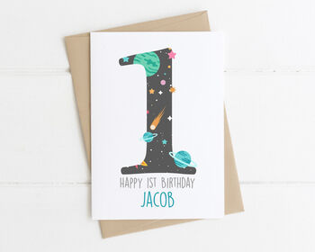 Personalised Children's Birthday Card Space, 7 of 8