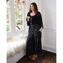 'Ziggy' Black And Gold Small Geo Print Viscose Palazzo Trousers, thumbnail 3 of 5