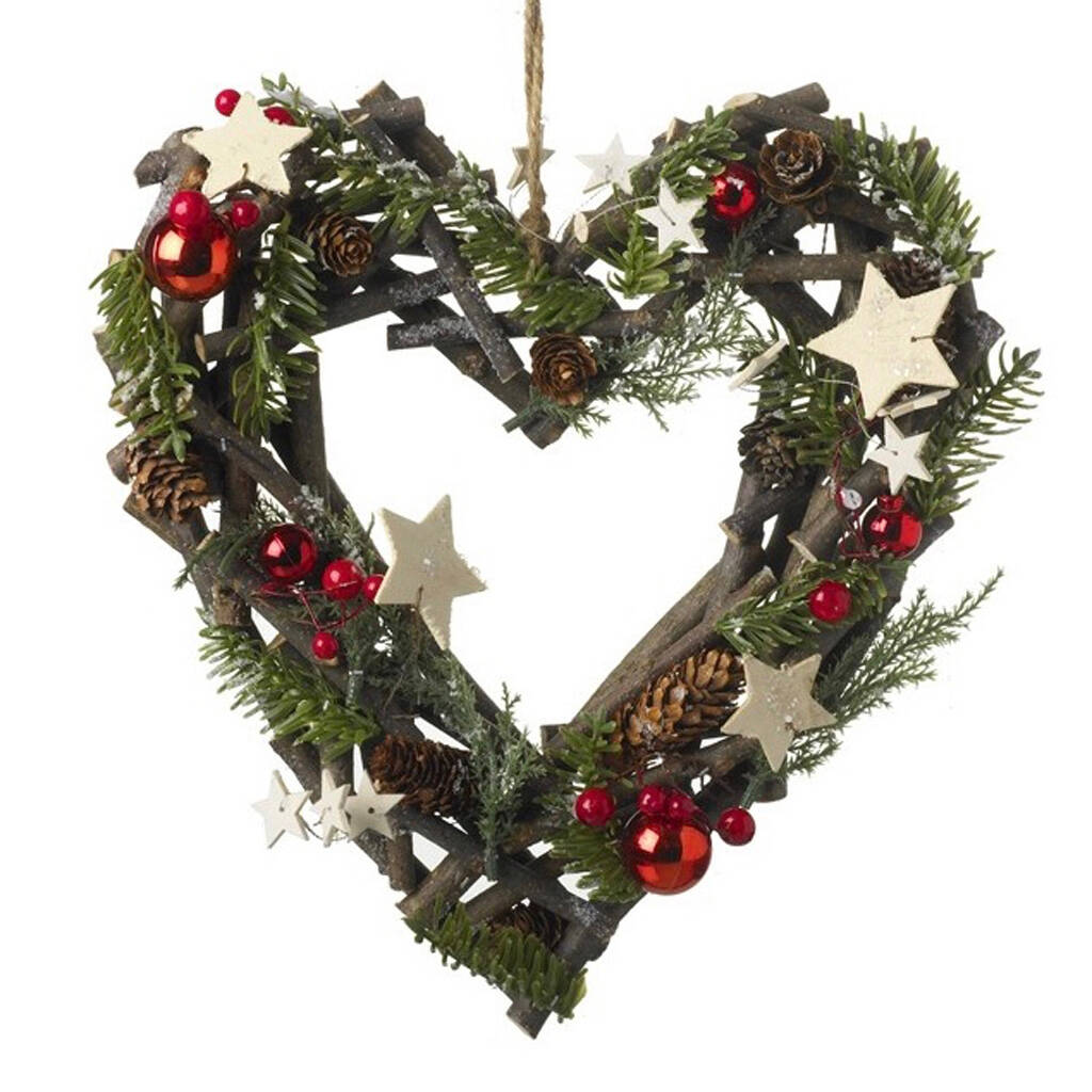 Christmas Twig Heart Wreath, 1 of 2
