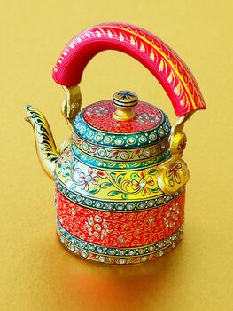 'Maharaja' Hand Painted Indian Chai Kettle, 2 of 5