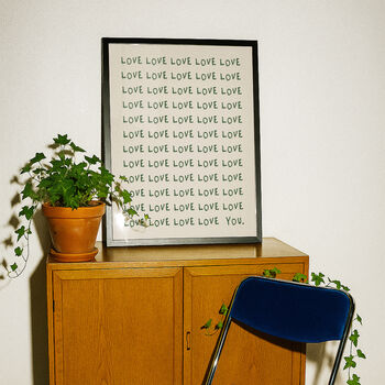 Love Love Love You Wall Art Print, 7 of 10