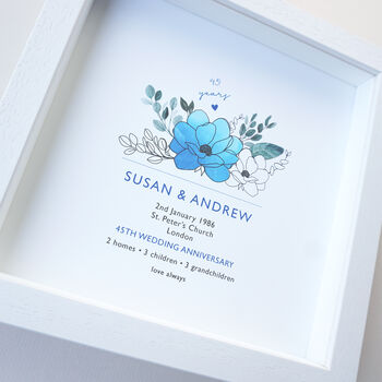 Personalised 45th Wedding Anniversary Gift, 3 of 4