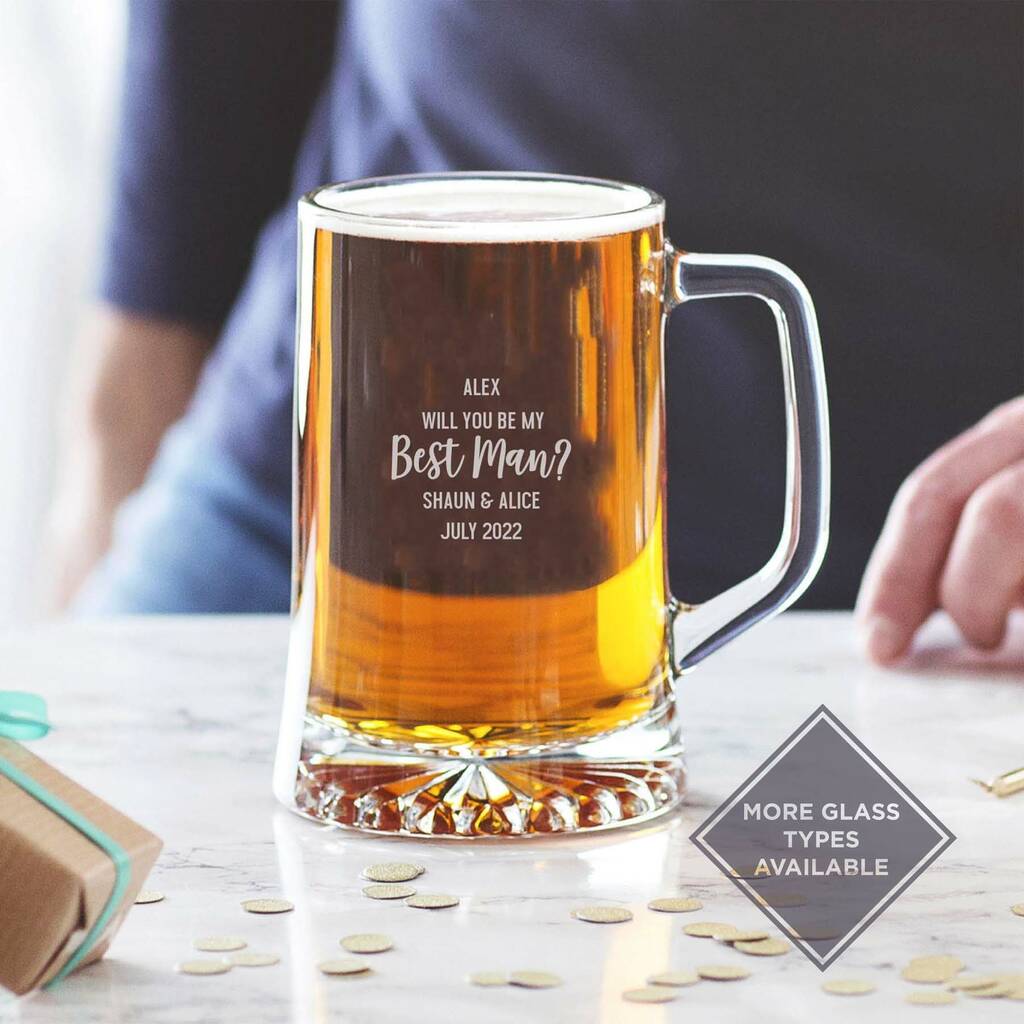 Personalised ‘Will You Be My Best Man?’ Glass, 1 of 10
