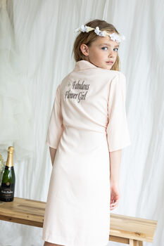 Girl's Personalised Bridesmaid Flower Girl Gown, 11 of 11