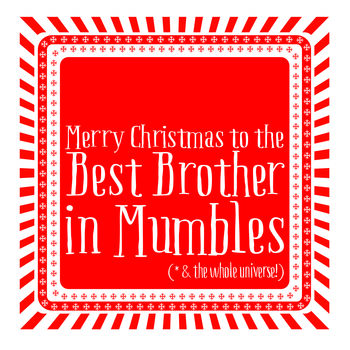 Personalised Best Brother Christmas Card, 3 of 3