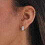 Sterling Silver Colourful Crystal Ear Hoops, thumbnail 2 of 4