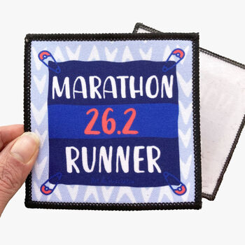 Marathon Runner Sew Or Iron On Patch, 2 of 2